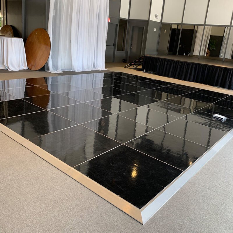Black dance floor